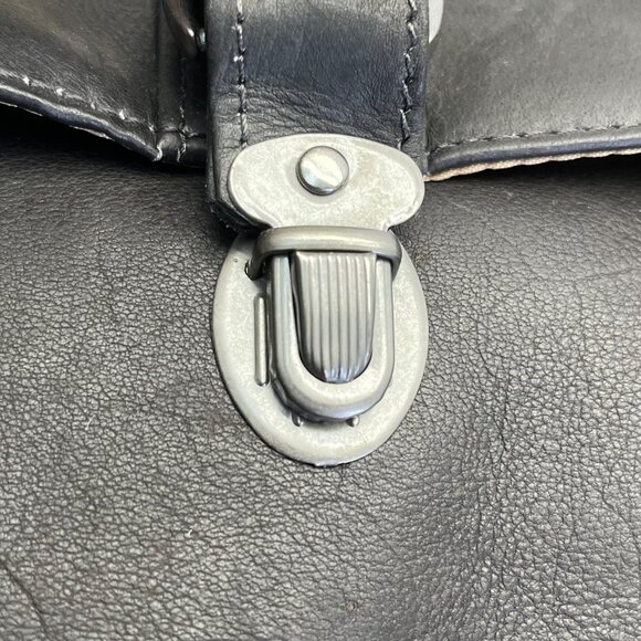 Solo Black Leather Adjustable Strap Multiple Compartments Portfolio Bag - New - Picture 12 of 14